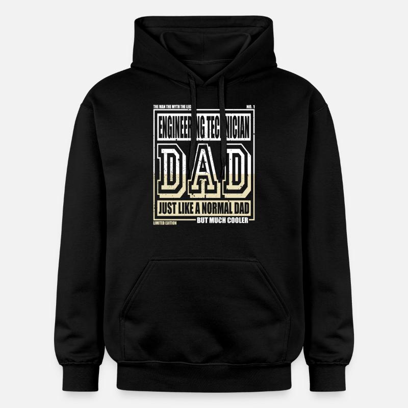Engineering Technician Dad Gift - Gildan Unisex Softstyle® Midweight Hoodie - black
