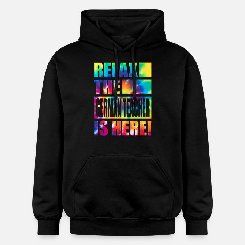 Professeur d’allemand Lustiger Spruch - Sweat à capuche Softstyle® Gildan Unisexe - noir
