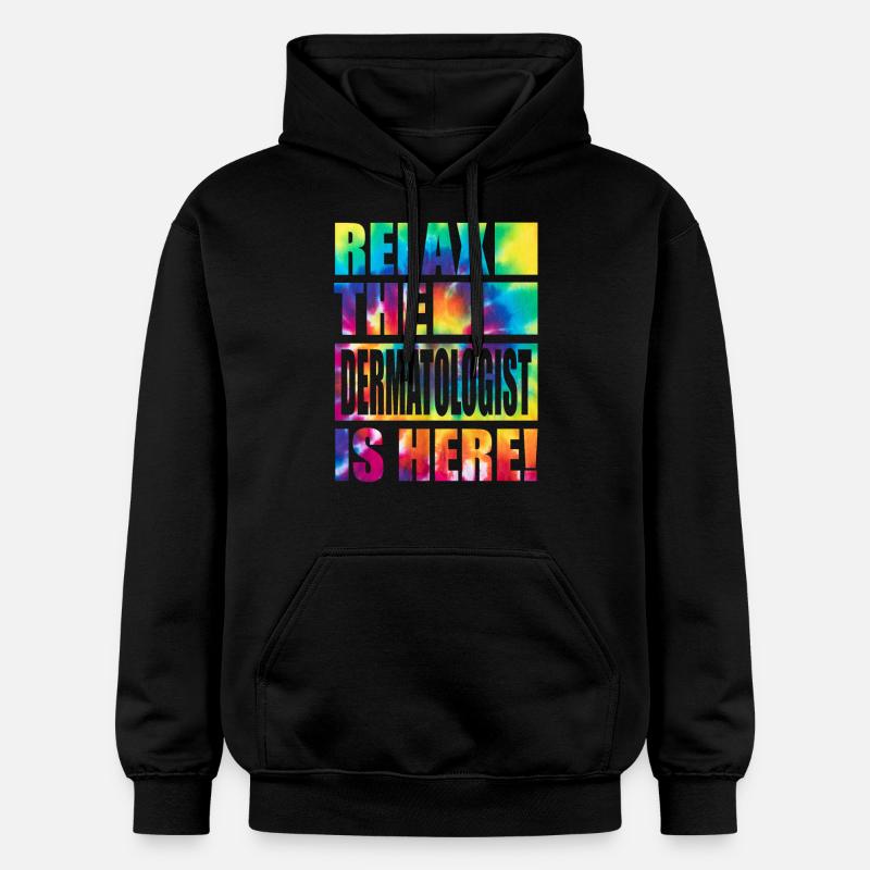 Dermatologue Drôle de dicton - Sweat à capuche Softstyle® Gildan Unisexe - noir