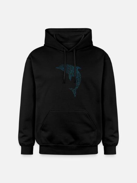 Schöner Delphin Beautiful Dolphin - Gildan Unisex Softstyle® Midweight Hoodie - black