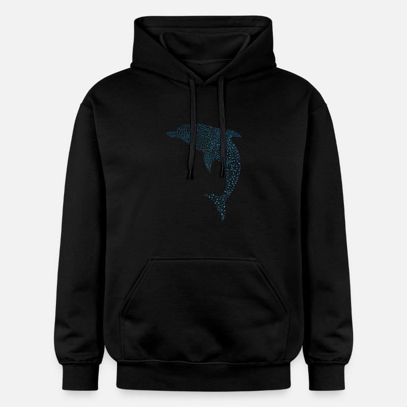 Schöner Delphin Beau dauphin - Sweat à capuche Softstyle® Gildan Unisexe - noir