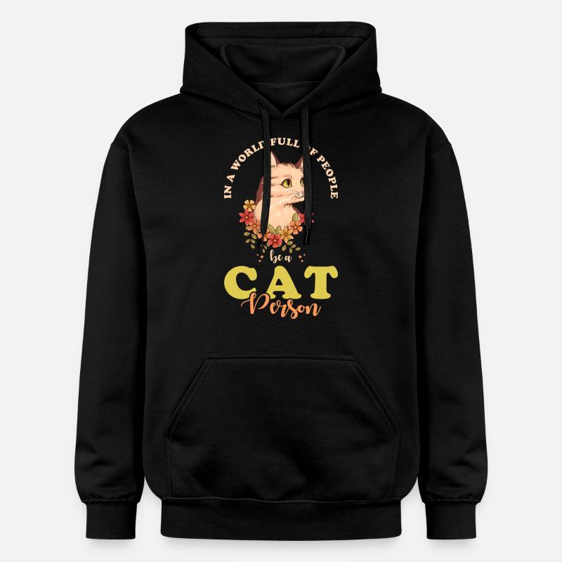 Chat Homme Chat Mignon - Sweat à capuche Softstyle® Gildan Unisexe - noir