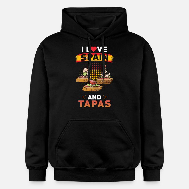Tapas Spanien Spanische Küche - Gildan Unisex Softstyle® Midweight Hoodie - Schwarz