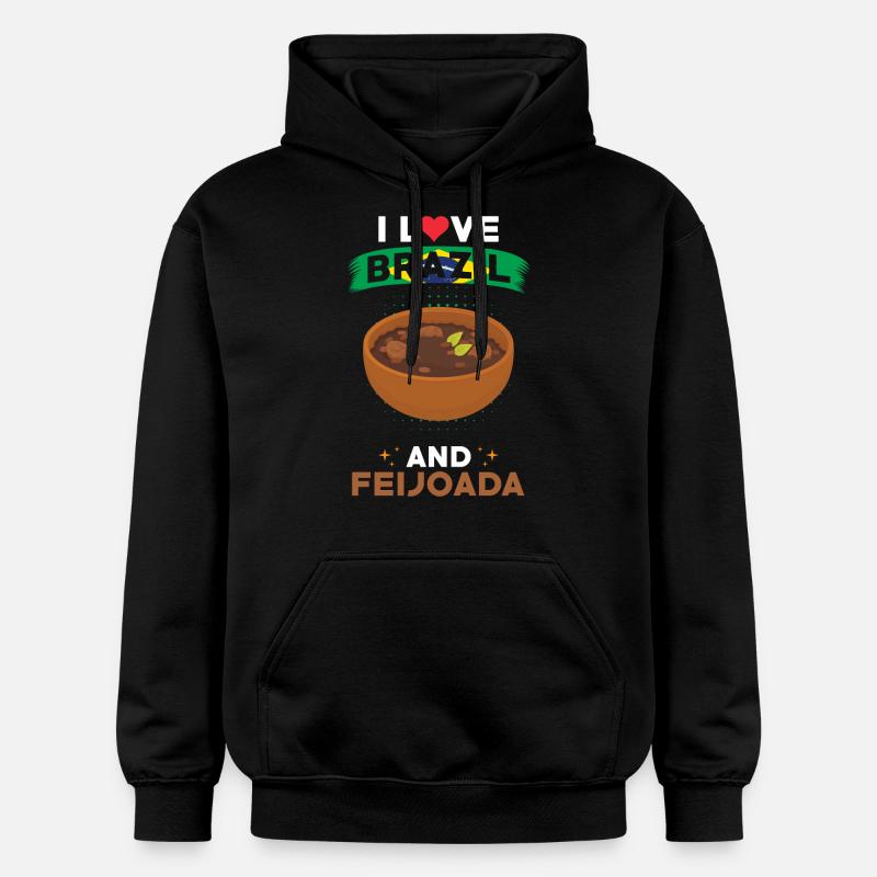 Feijoada, Brésil, Cuisine brésilienne - Sweat à capuche Softstyle® Gildan Unisexe - noir