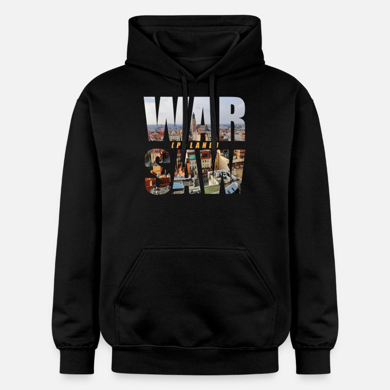 Varsovie Pologne Souvenir - Sweat à capuche Softstyle® Gildan Unisexe - noir