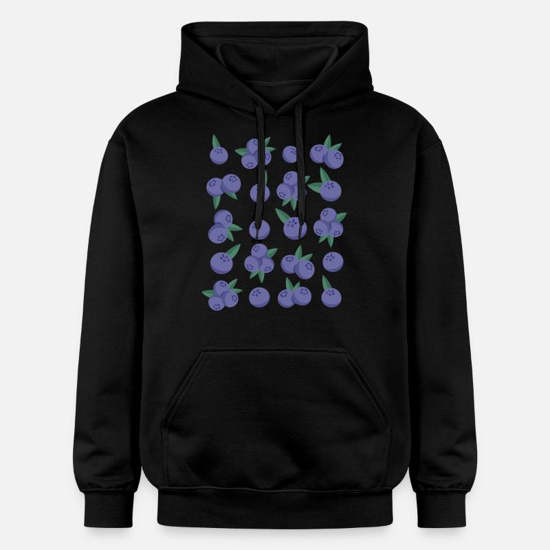 Myrtilles Baies Fruit Motif - Sweat à capuche Softstyle® Gildan Unisexe - noir