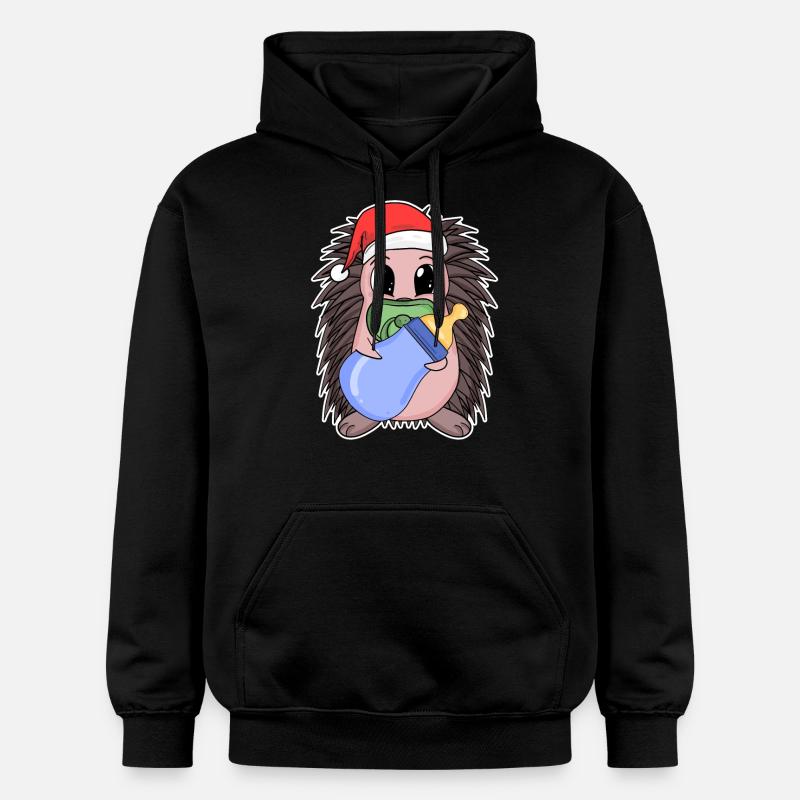 Hérisson bébé Noël - Sweat à capuche Softstyle® Gildan Unisexe - noir