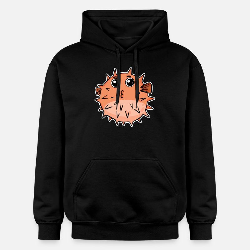 Poisson-globe - Sweat à capuche Softstyle® Gildan Unisexe - noir