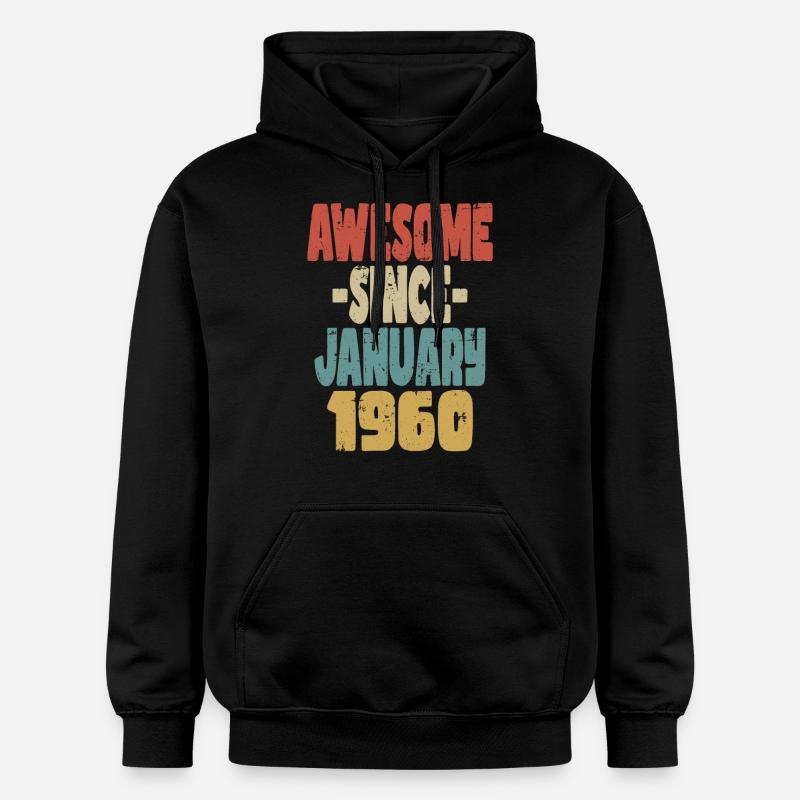 Génial janvier 1960 - Sweat à capuche Softstyle® Gildan Unisexe - noir