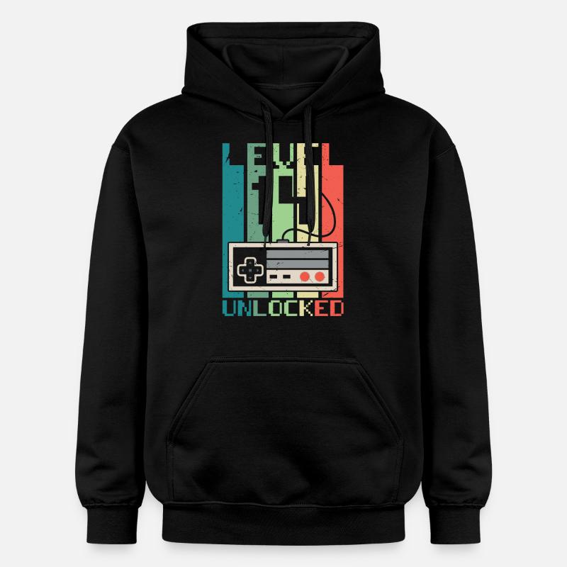 Level 14 Unlocked - Gildan Unisex Softstyle® Midweight Hoodie - black