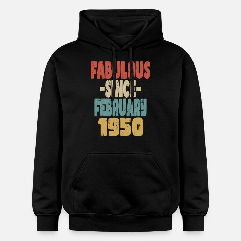 Fabuleux février 1950 - Sweat à capuche Softstyle® Gildan Unisexe - noir
