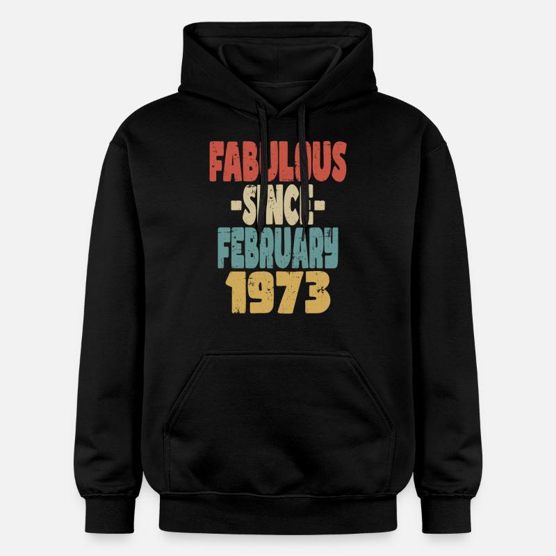 Fabuleux Février 1973 - Sweat à capuche Softstyle® Gildan Unisexe - noir