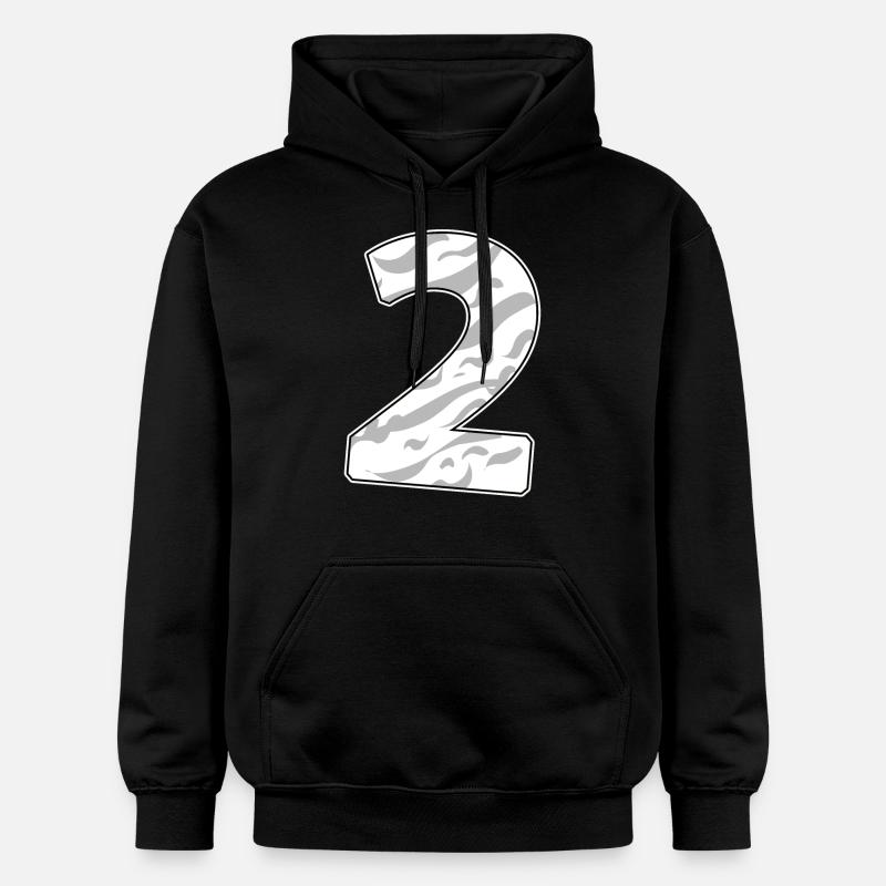 Numéro 2 Chiffre numérique - Sweat à capuche Softstyle® Gildan Unisexe - noir