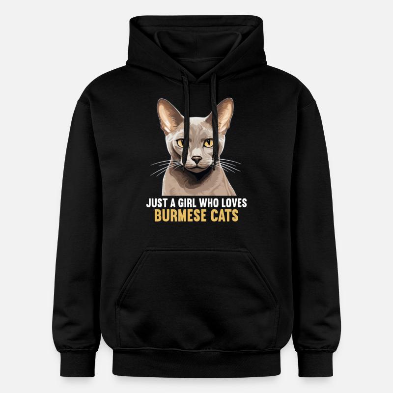 Chat birman Birmanie Katze - Sweat à capuche Softstyle® Gildan Unisexe - noir