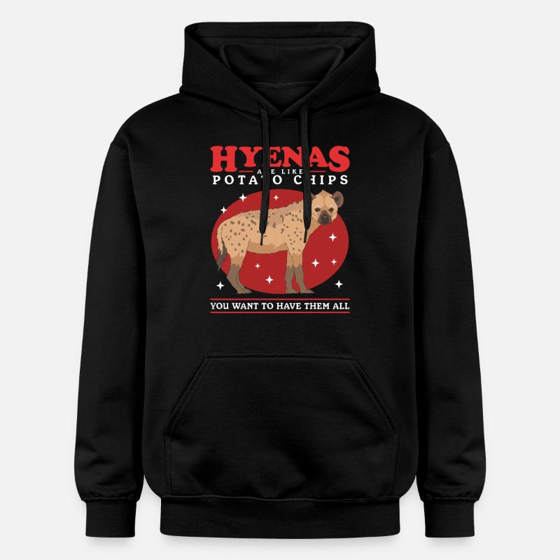 Hyäne Hyänen Tüpfelhyäne Geschenk - Gildan Unisex Softstyle® Midweight Hoodie - Schwarz