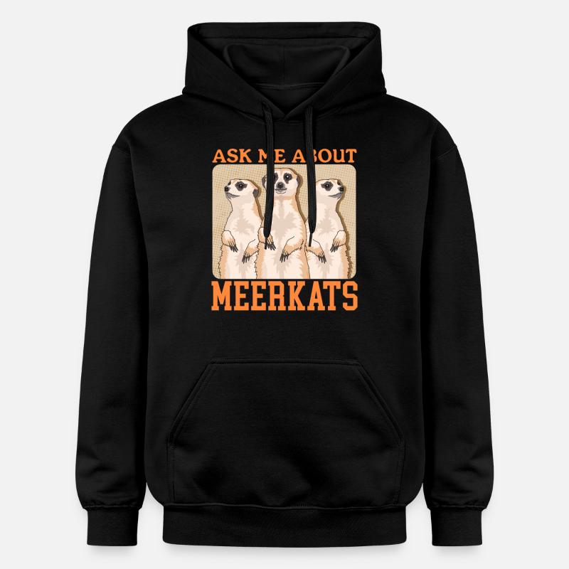 Suricate drôle suricate cadeau - Sweat à capuche Softstyle® Gildan Unisexe - noir