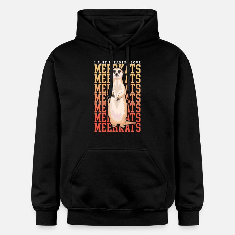 Erdmännchen Cooles Erdmännchen Geschenk - Gildan Unisex Softstyle® Midweight Hoodie - Schwarz