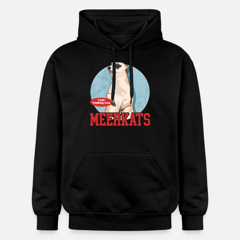 Suricate Drôle Cadeau de Suricate - Sweat à capuche Softstyle® Gildan Unisexe - noir