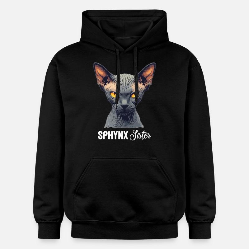 Sphynx Kitten Sphynx Cat - Gildan Unisex Softstyle® Midweight Hoodie - black
