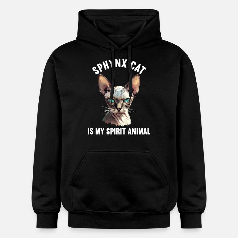 Chaton Sphynx Chat Sphynx - Sweat à capuche Softstyle® Gildan Unisexe - noir