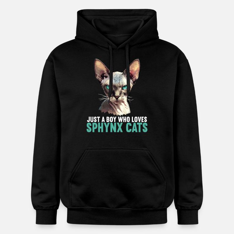 Chaton Sphynx Chat Sphynx - Sweat à capuche Softstyle® Gildan Unisexe - noir