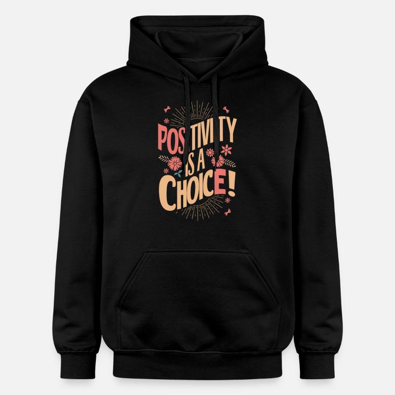 La positivité est un choix - Sweat à capuche Softstyle® Gildan Unisexe - noir