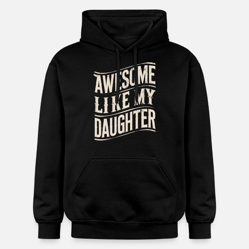 Génial comme ma fille - Sweat à capuche Softstyle® Gildan Unisexe - noir