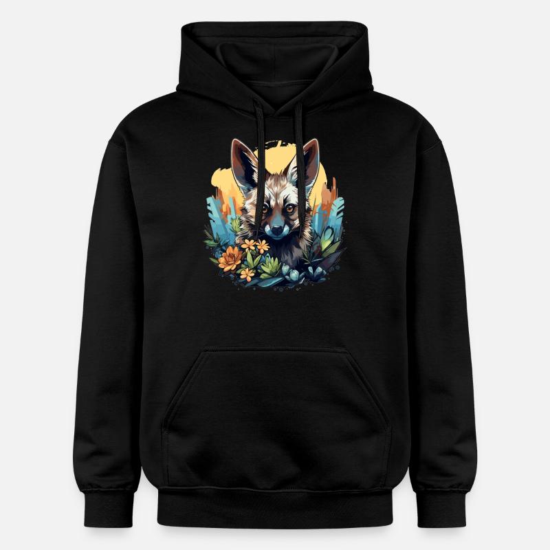Loups d’Aardwolf - Sweat à capuche Softstyle® Gildan Unisexe - noir
