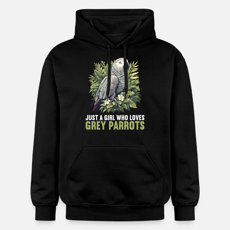 Perroquets gris d’Afrique - Sweat à capuche Softstyle® Gildan Unisexe - noir