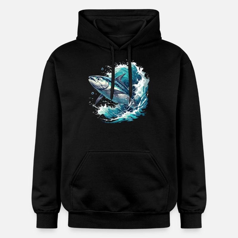 Thon Thunfische Thunfisch - Sweat à capuche Softstyle® Gildan Unisexe - noir