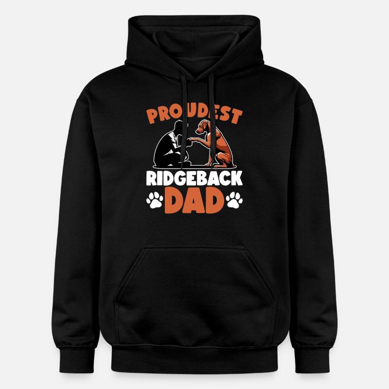 Rhodesian Ridgeback Dad Rhodesian Ridgeback - Gildan Unisex Softstyle® Midweight Hoodie - black