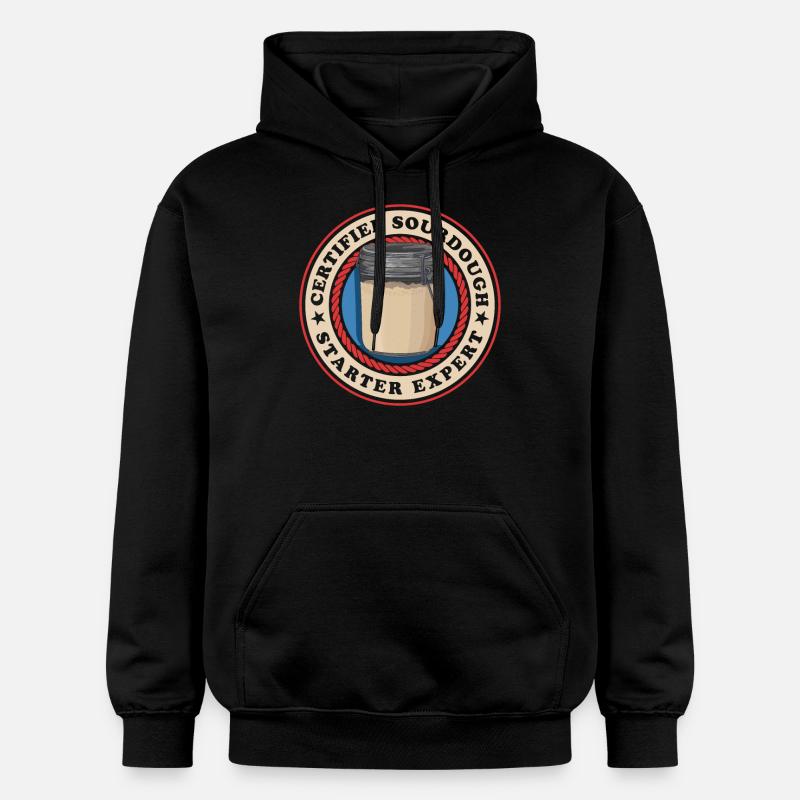 Sauerteig Starter Experte Sauerteigbrot Geschenk - Gildan Unisex Softstyle® Midweight Hoodie - Schwarz