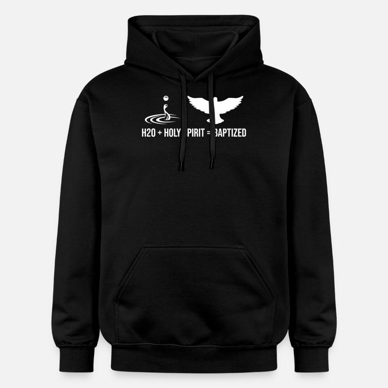 Eau + Saint- = Baptisé - Sweat à capuche Softstyle® Gildan Unisexe - noir