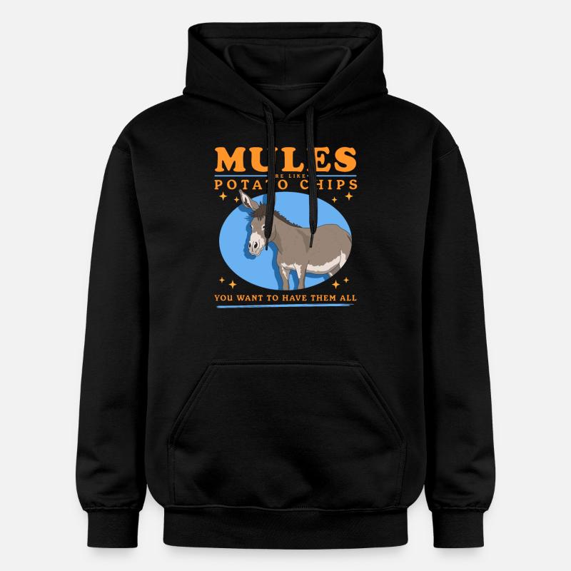 Maultier Muli Maultiere Maulesel Geschenk - Gildan Unisex Softstyle® Midweight Hoodie - Schwarz