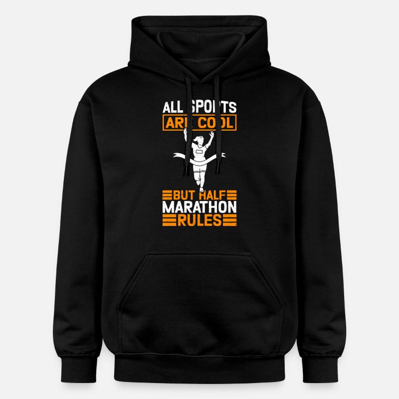 Demi-marathon Cadeau pour demi-marathon - Sweat à capuche Softstyle® Gildan Unisexe - noir