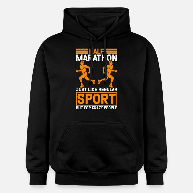 Halbmarathon Läufer Halb-Marathon Geschenk - Gildan Unisex Softstyle® Midweight Hoodie - Schwarz