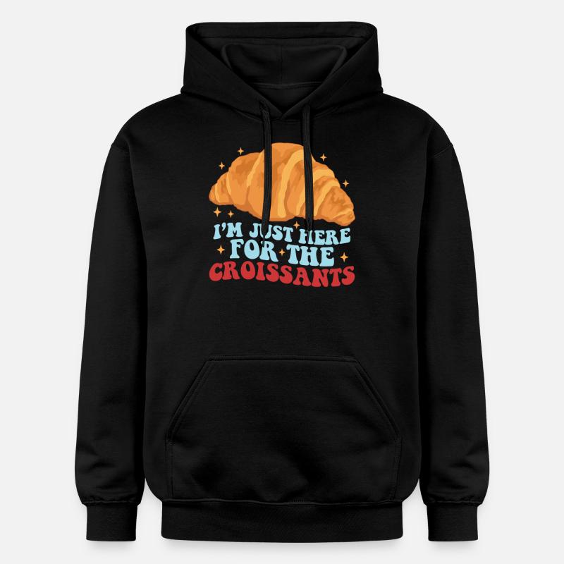 Croissant Gipfeli Hörnchen Beugel Geschenk - Gildan Unisex Softstyle® Midweight Hoodie - Schwarz