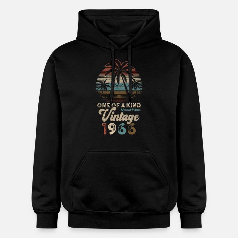 Millésime 1966 Anniversaire Palmiers - Sweat à capuche Softstyle® Gildan Unisexe - noir