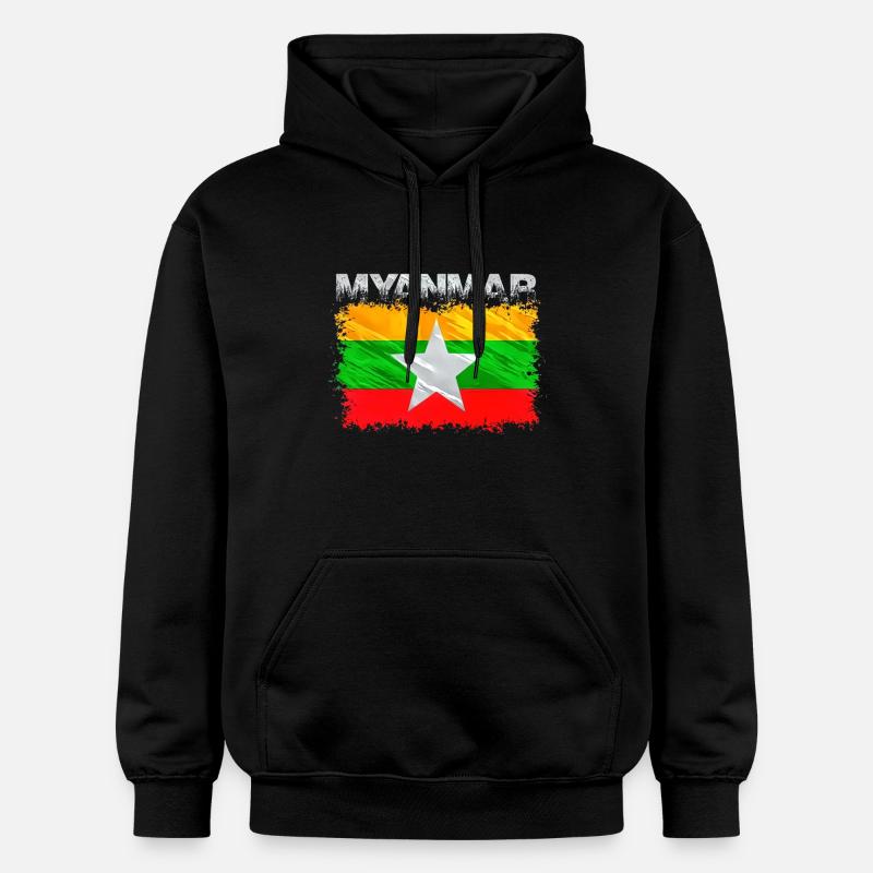 Myanmar - Sweat à capuche Softstyle® Gildan Unisexe - noir