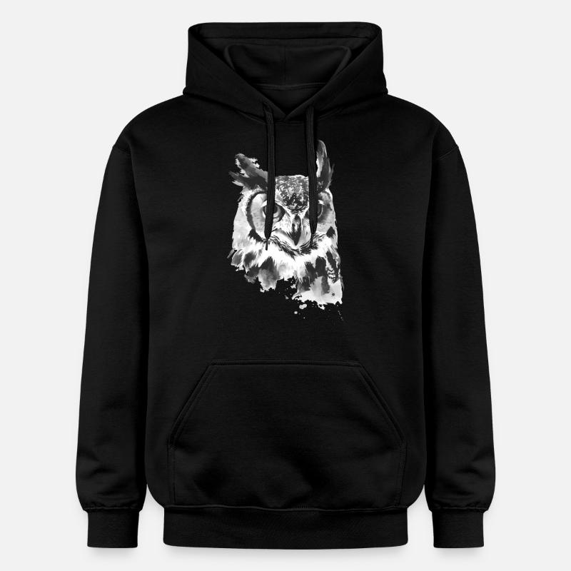 Eule - Gildan Unisex Softstyle® Midweight Hoodie - Schwarz