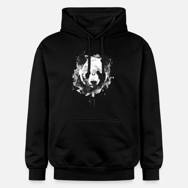 Panda - Sweat à capuche Softstyle® Gildan Unisexe - noir