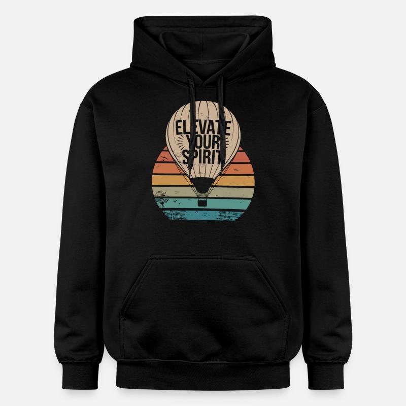 Inspiration montgolfière : Élevez votre - Sweat à capuche Softstyle® Gildan Unisexe - noir