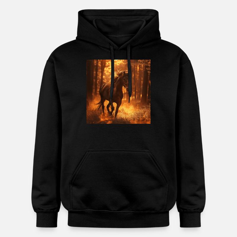 Cheval - Sweat à capuche Softstyle® Gildan Unisexe - noir