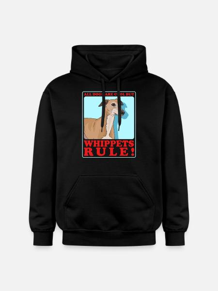Whippet Small English Greyhound Gift - Gildan Unisex Softstyle® Midweight Hoodie - black