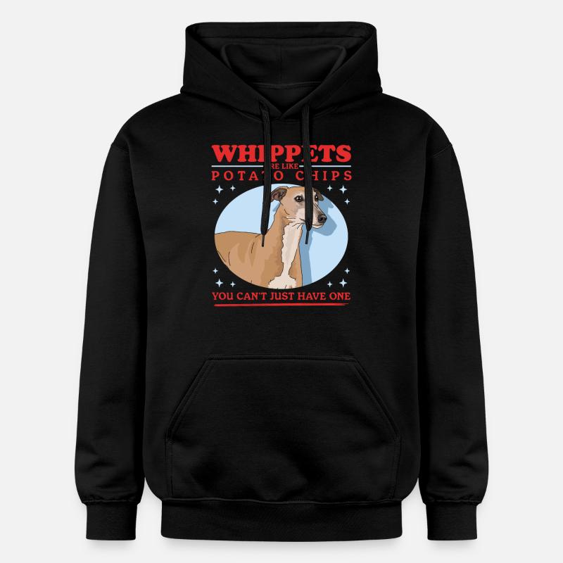 Whippet Englischer Windhund Geschenke - Gildan Unisex Softstyle® Midweight Hoodie - Schwarz