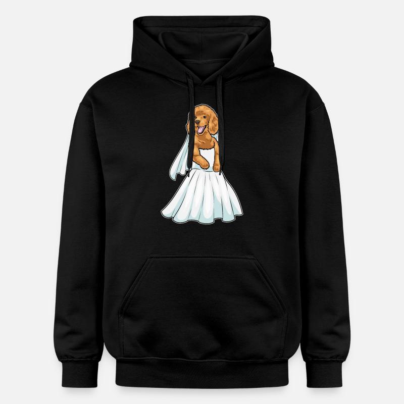 Caniche Robe de mariée Mariage - Sweat à capuche Softstyle® Gildan Unisexe - noir