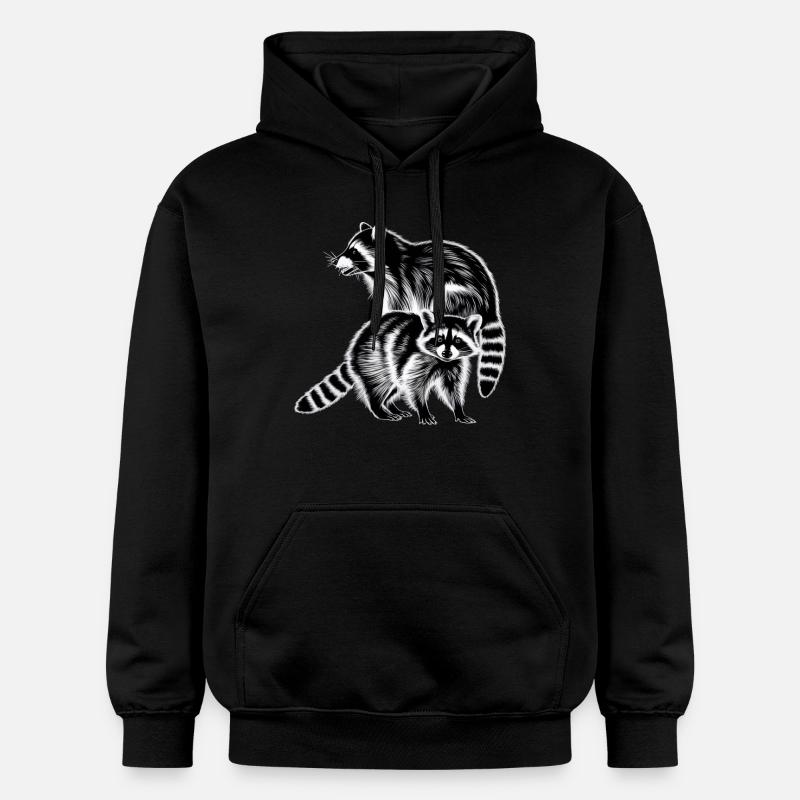 Raton laveur - Sweat à capuche Softstyle® Gildan Unisexe - noir