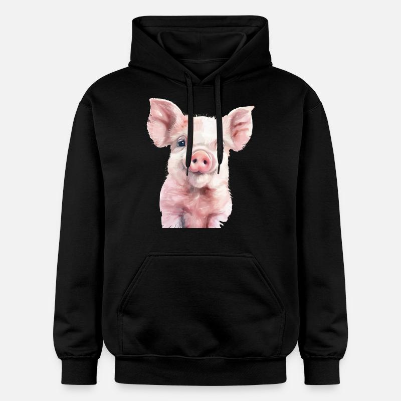 Cochon - Sweat à capuche Softstyle® Gildan Unisexe - noir