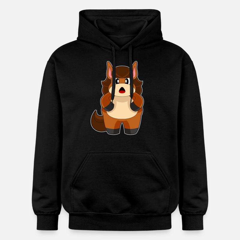 Cheval Dick - Sweat à capuche Softstyle® Gildan Unisexe - noir