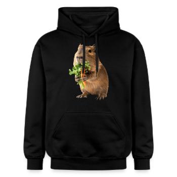 Wasserschwein - Gildan Unisex Softstyle® Midweight Hoodie - Schwarz - Vorne - Marisol (170cm) & Nik (191cm)
